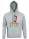Unisex Kapuzenpulli Organische "Yippee Ki Yay Die Hard Christmas Bruce Willis" Grau Meliert