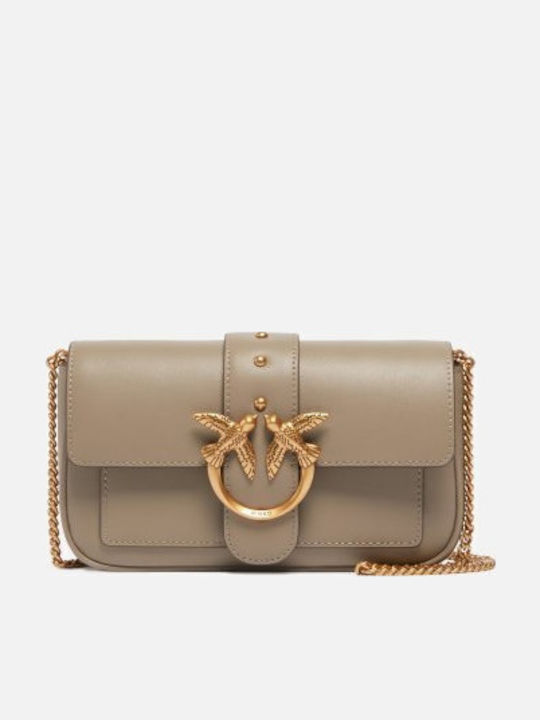 Yukiko品 Pinko Love One De piele Geantă de damă De umăr Gri 100061A0F1I68Q