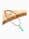 Myga Crystal Pendant Necklace Turquoise