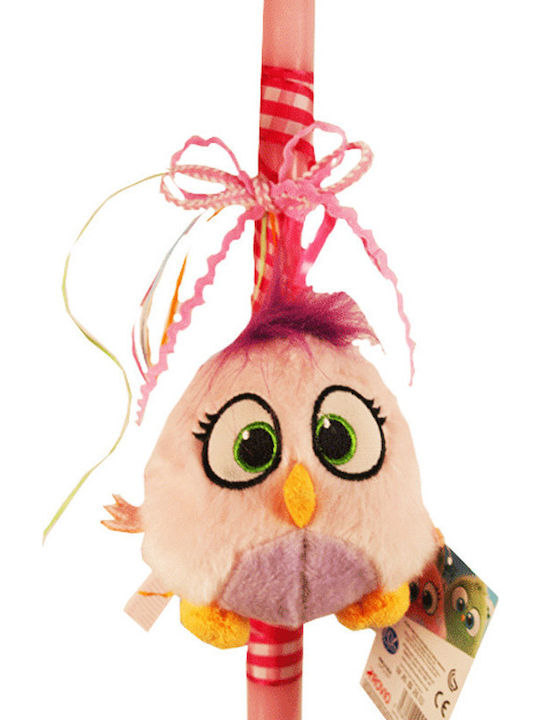 Easter Candle Angry Birds Baby Pink Plush Keychain 10cm