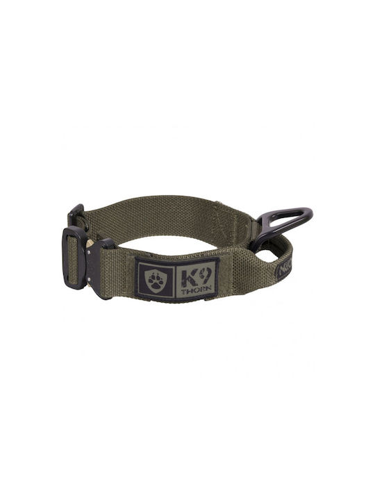 K9 Thorn Ошийник За Куче Bravo 45мм Дръжка Метална Катарама Cobra Зеленолив Xlarge 50-70см