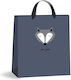 interDRUK Friends Wolf Paper Bag for Gift Blue 26x13x32cm.