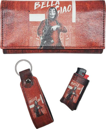 Dino Rossi Handmade Tobacco Pouch Set Keychain Lighter Case Casa De Papel Design By Bk Made in Greece
