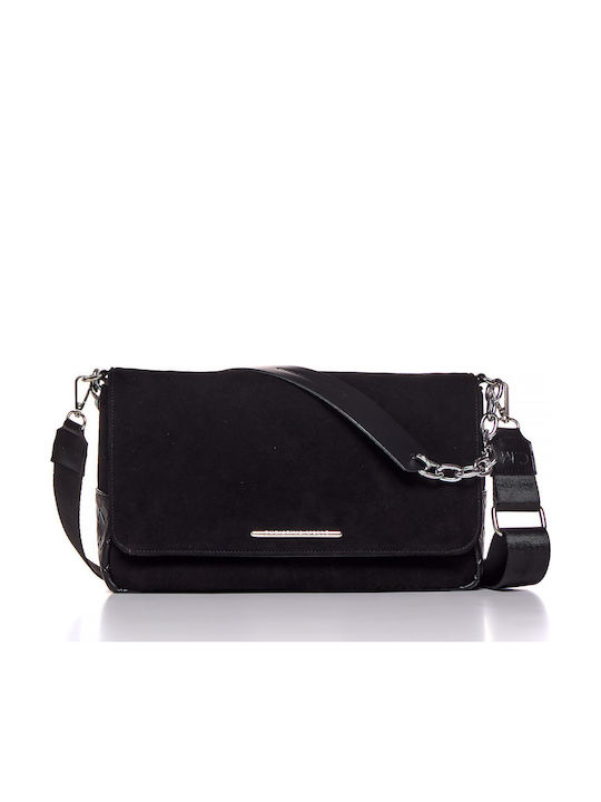Damentasche Schulter Wildleder Schwarze