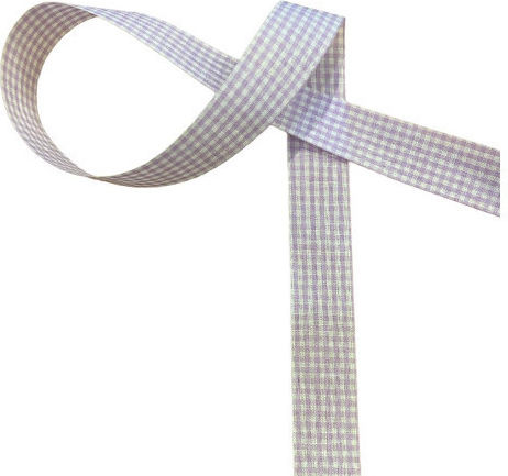 Markas Κορδέλα Καρώ 22mmx9m Lilac White 48396