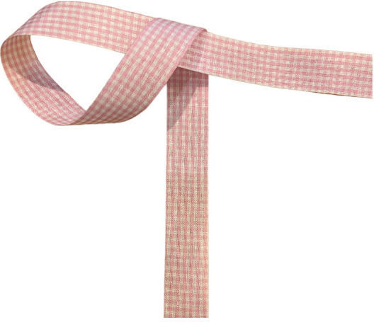 Markas Κορδέλα Καρώ 22mmx9m Light Pink White 48397