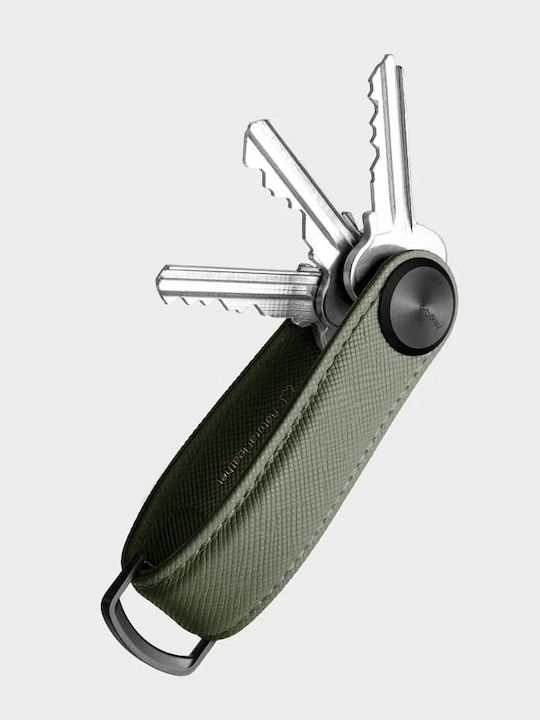 Orbitkey Key Organiser Pro Saffiano Leather Κλειδοθήκη Μπρελόκ Olive