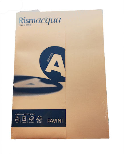 Favini 50 Φύλλα Rismacqua 200g/m2 Ροζ 05 21x29,7 A4