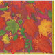 Party Napkins Cocktail Swirling Leaves Burgundy 12.5x12.5cm Caspari 20 Pieces