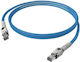 Easylan S/FTP Cat.6a Кабел за Ethernet мрежа 0.5м Син 1бр