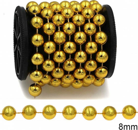 Perle Kunststoff Maß 8mm 233100218 Gold 1 Meter