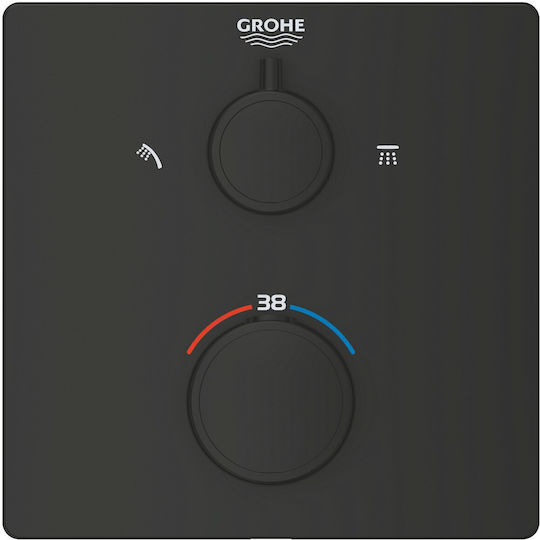 Grohe Μίκτης Μπαταρίας Εντοιχισμού για Ντουζιέρα Μαύρος 4067393018896