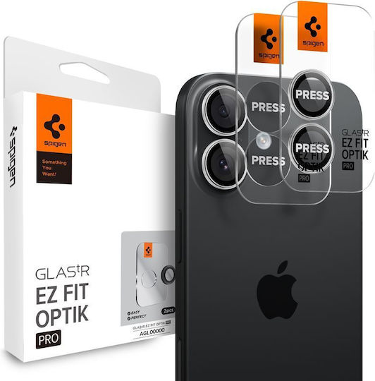 Spigen Optik Pro EZ Fit Kameraschutz Gehärtetes Glas Silver