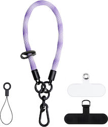 0.8cm Κορδονι Λαιμου Θηκη Κινητου 40cm White-purple 0.8cm Κορδονι Λαιμου Θηκη Κινητου 40cm White-purple