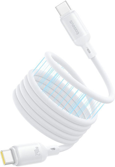 Cablu Type-C 240W Magnetic 1m Baseus Picogo P10376800211-00 Alb