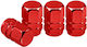 Set Car Valve Caps 4pcs G0034 Red