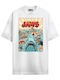 Cotton Division Jaws Arist Poster Oversize T-shirt White Mjats004