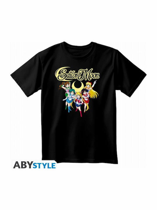 T-shirt Sailor Moon Sailor Guardians Unisex Black Abytex862