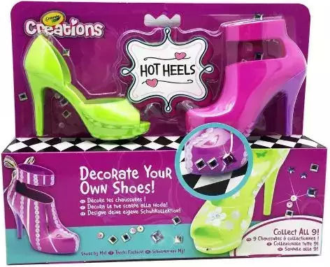 Crayola Hot Heels Комплект За Рисуване Модни Обувки Бутик Зелено Розово 800062-1
