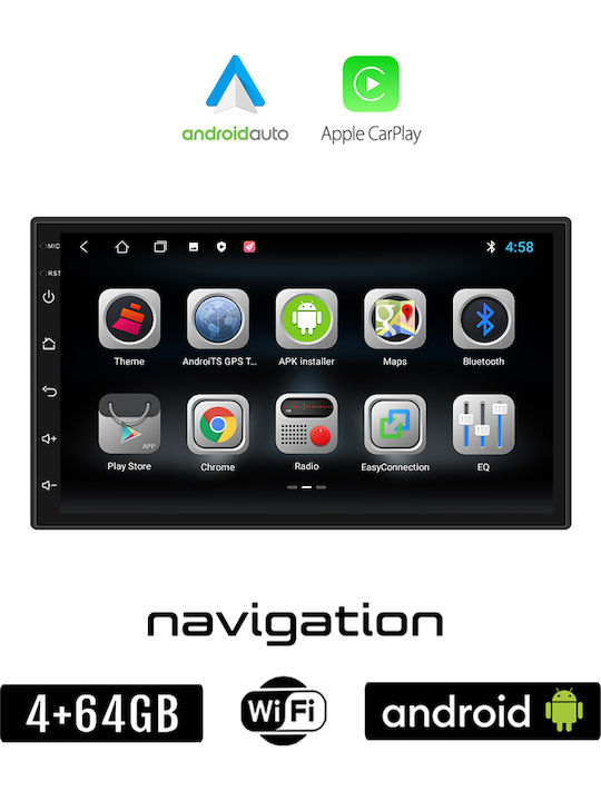 Booma Ηχοσύστημα Αυτοκινήτου για Suzuki Jimny 2005-2019 (Bluetooth/USB/WiFi/GPS/Apple-Carplay/Android-Auto) με Οθόνη Αφής 7"