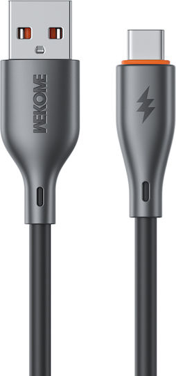 WK USB 2.0 Cable USB-C male - USB-A 66W PD Μαύρο 1m 250909