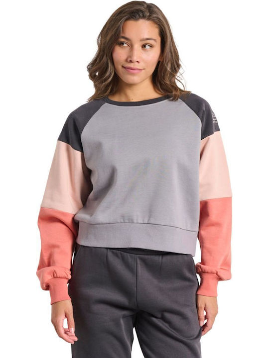 Women's Sports Long Sleeve Crop Top Steel