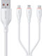 WK USB zu Typ-C,TC-TC / Blitzschlag Kabel Weiß 1.2m (250918)