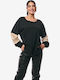 Women's Blouse Cotton Black