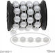 Plastic Pearl Cap Set 10mm White 233100211 White 1 Meter