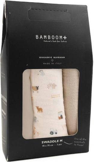 Bamboom Пелена За Бебе 70x70см 3 Бройки