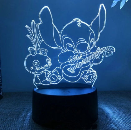 LED Детско Декоративно Осветление Stitch 3εκ.