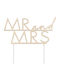 Декоративна Торта "mr Mrs" Акрилна Златна