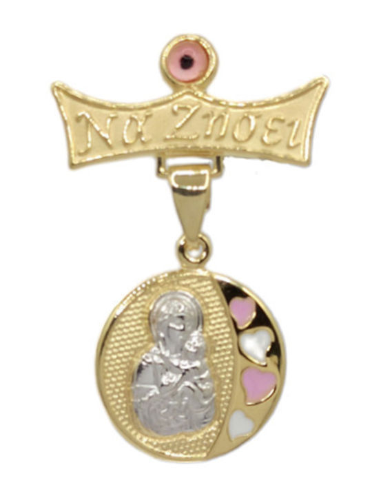 Kinder Sicherheitsnadel aus Gold 9K