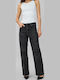Women's Jean Trousers in Wide Line Black