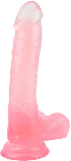 Chisa Novelties Realistic Dildo With Scrotum And Suction Cup Pink
