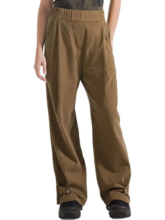 Women's Fabric Trousers Brown