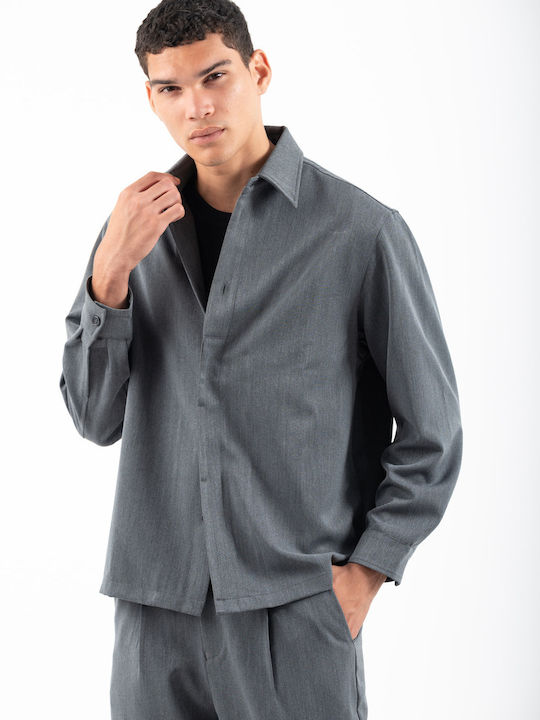 Vittorio Artist Μακρυμάνικo Overshirt Grey