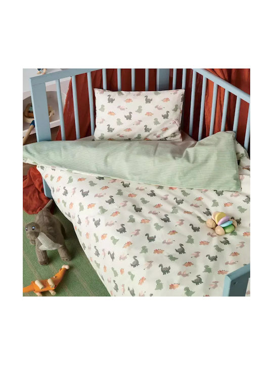 Kentia Baby Duvet Cover Set With Pillowcase Saurus Multicolour 100x140cm