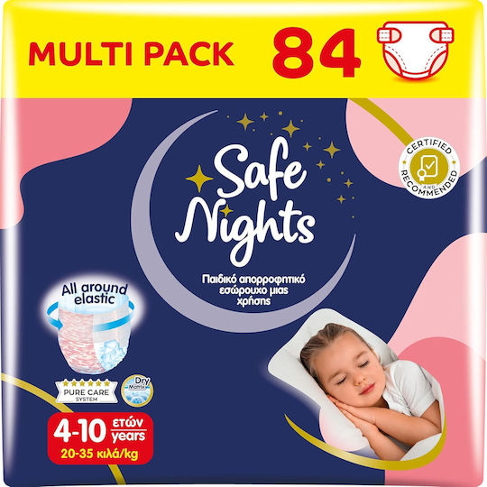 Safe Nights Πάνες Βρακάκι για 20-35kg 84τμχ