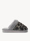 Сиви Пантофи С Кожена Подплата Animal Print