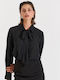 Langärmelig Damen Hemd Black