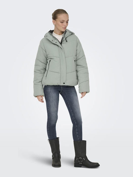 Only Kurz Damen Puffer Jacke Wasserdicht für Winter Mint 15349123