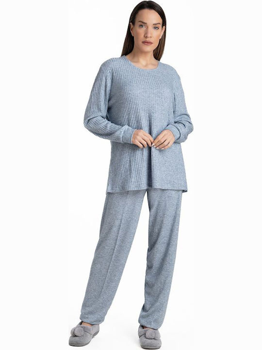 Relax Lingerie Winter Women's Pyjama Set Sky Blue
