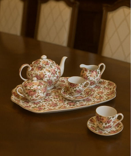 Galifas Set of Cups Coffee Porcelain Multicolored 8pcs