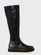 Leder Damenstiefel Schwarz