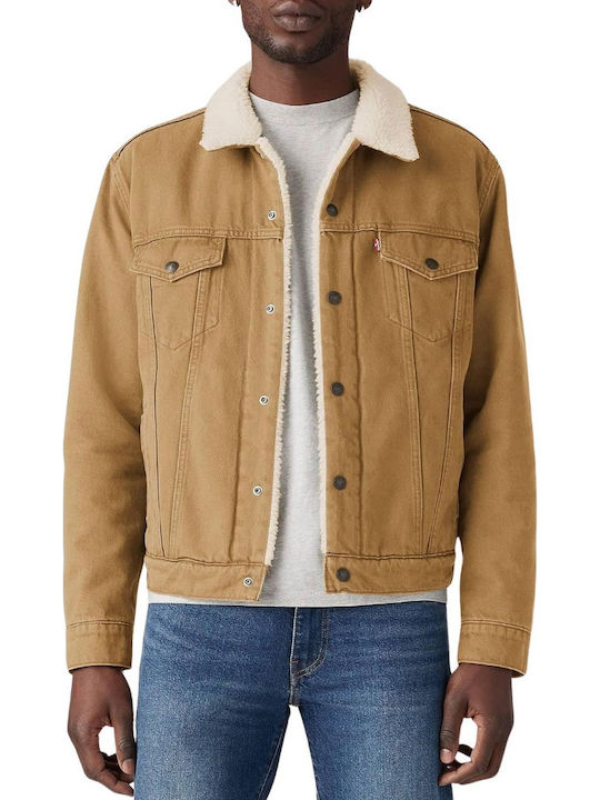 Type 3 Sherpa Trucker Jacke Brown