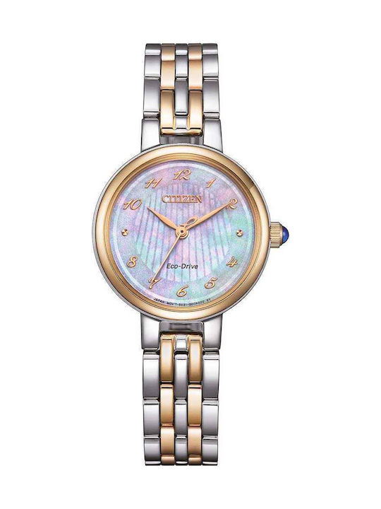 Citizen Eco-drive Women's Watch with Pink Gold Metal Bracelet