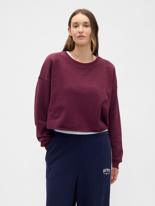 Cropped Women's Sweatshirt Tuscan Red