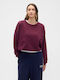 Cropped Women's Sweatshirt Tuscan Red