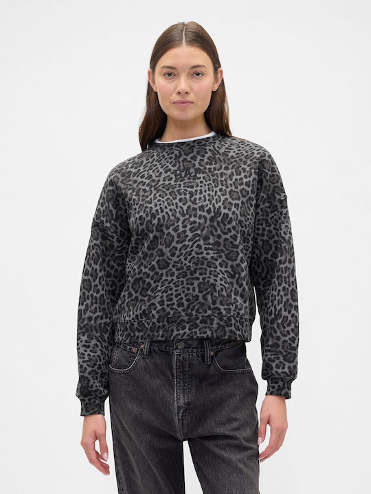 GAP Μακρύ Γυναικείο Φούτερ Animal Print